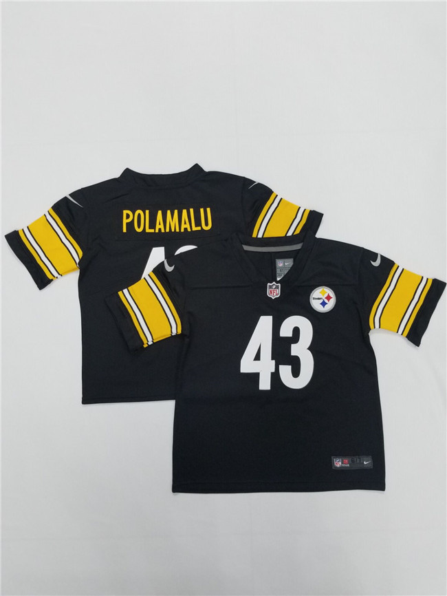 Toddlers Pittsburgh Steelers #43 Troy Polamalu Black Vapor Untouchable Limited Stitched NFL Jersey